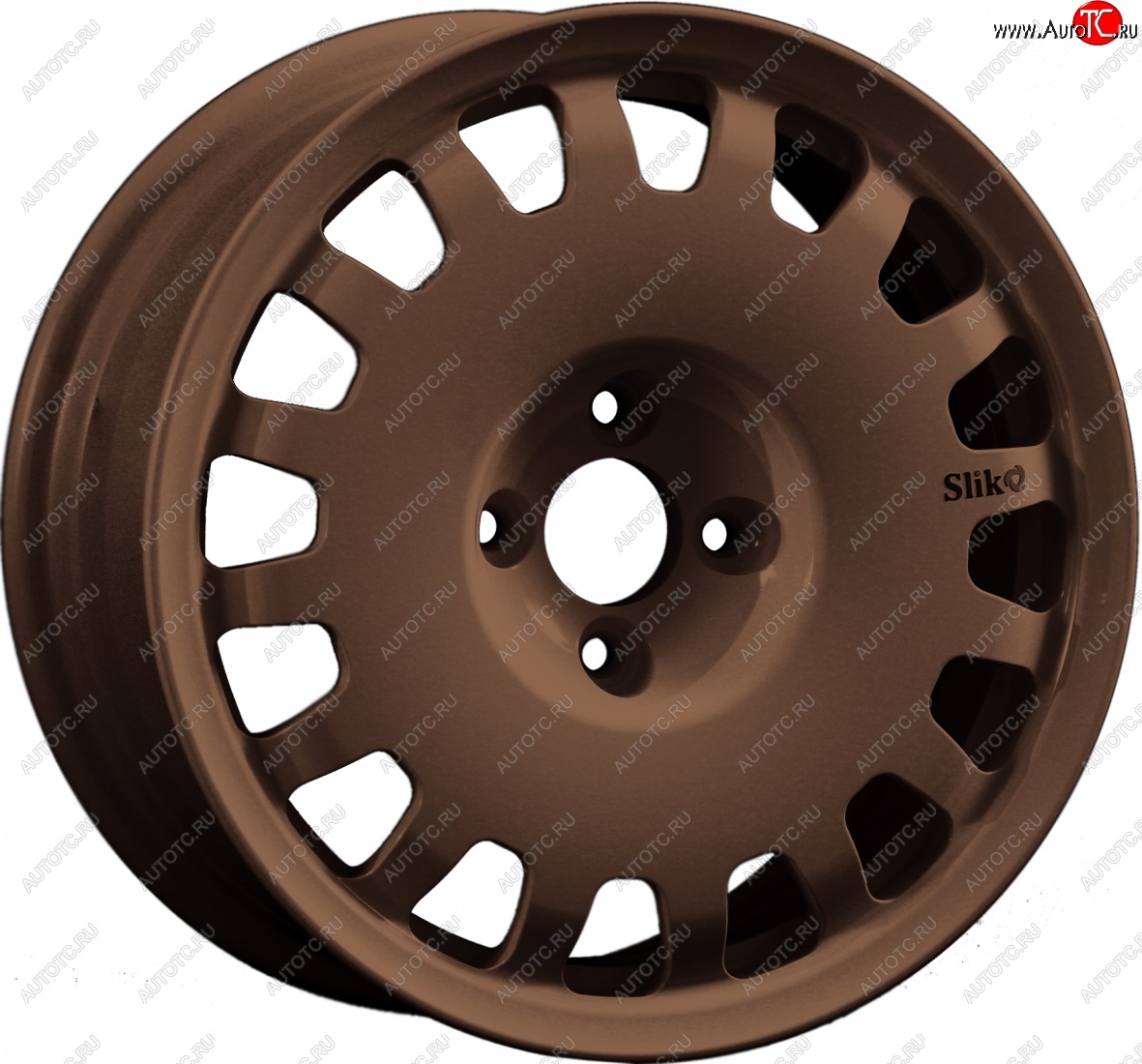 15 249 р. Кованый диск Slik Sport 6.5x15 (Металлик бронза) 6.5x15/4-5x98-120 D54.1-72.6   (Цвет: Металлик бронза)  с доставкой в г. Керчь