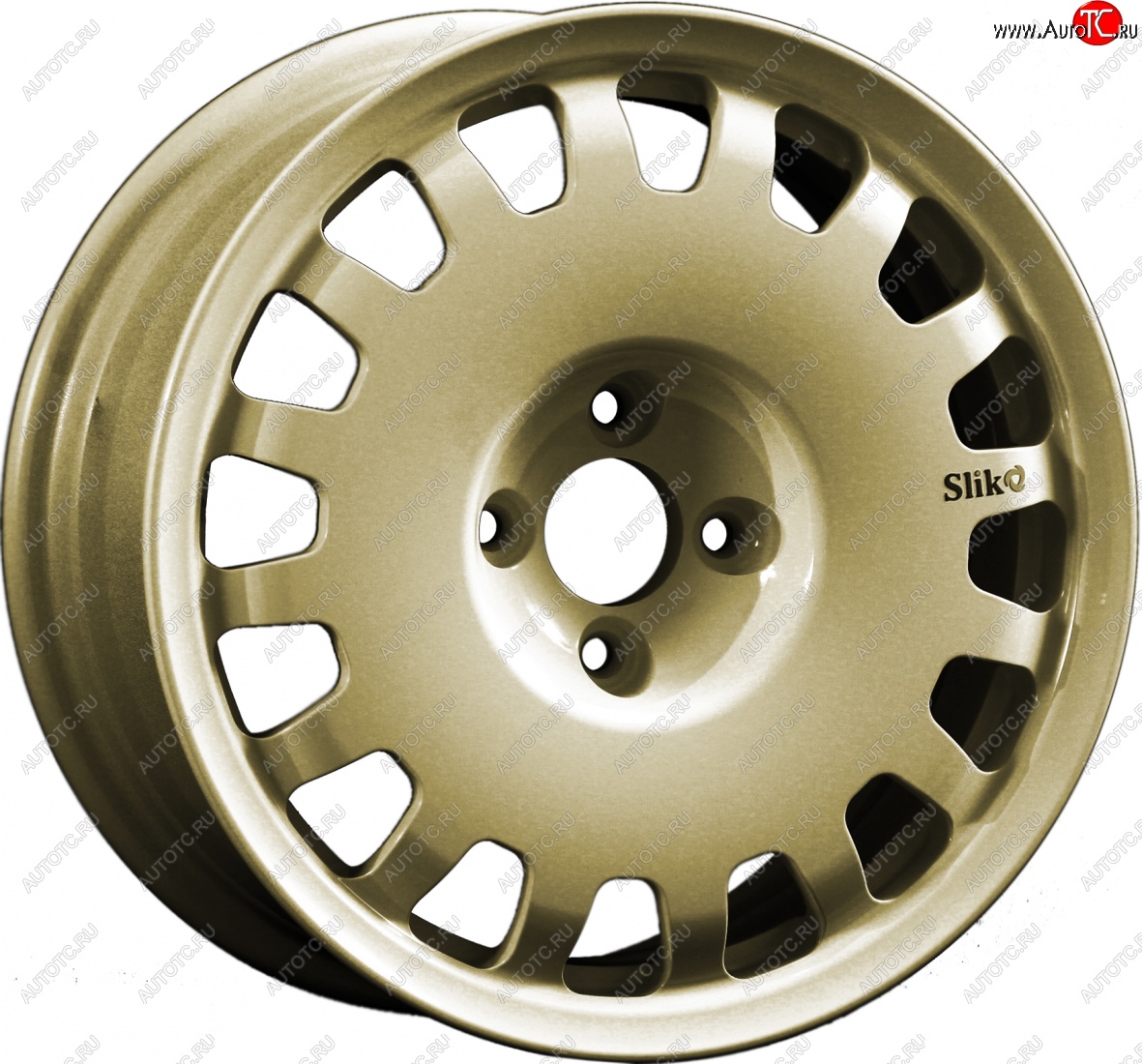 15 249 р. Кованый диск Slik Sport 6.5x15 (Металлик золотой) 6.5x15/4-5x98-120 D54.1-72.6   (Цвет: Металлик золотой)  с доставкой в г. Керчь