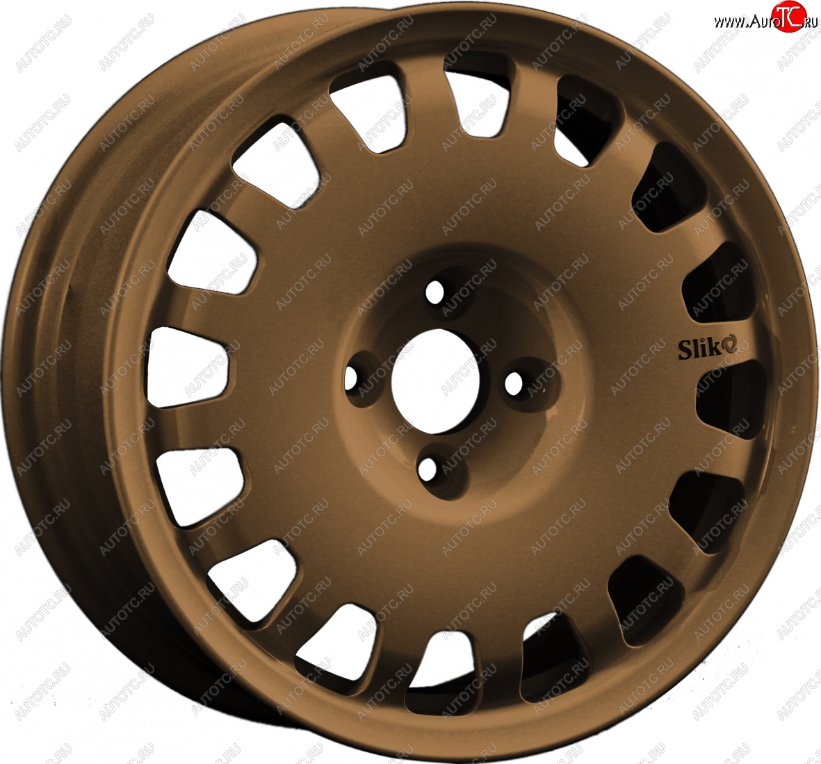 15 249 р. Кованый диск Slik Sport 6.5x15 (Металлик коньячная бронза. Глянец) 6.5x15/4-5x98-120 D54.1-72.6   (Цвет: Металлик коньячная бронза. Глянец)  с доставкой в г. Керчь