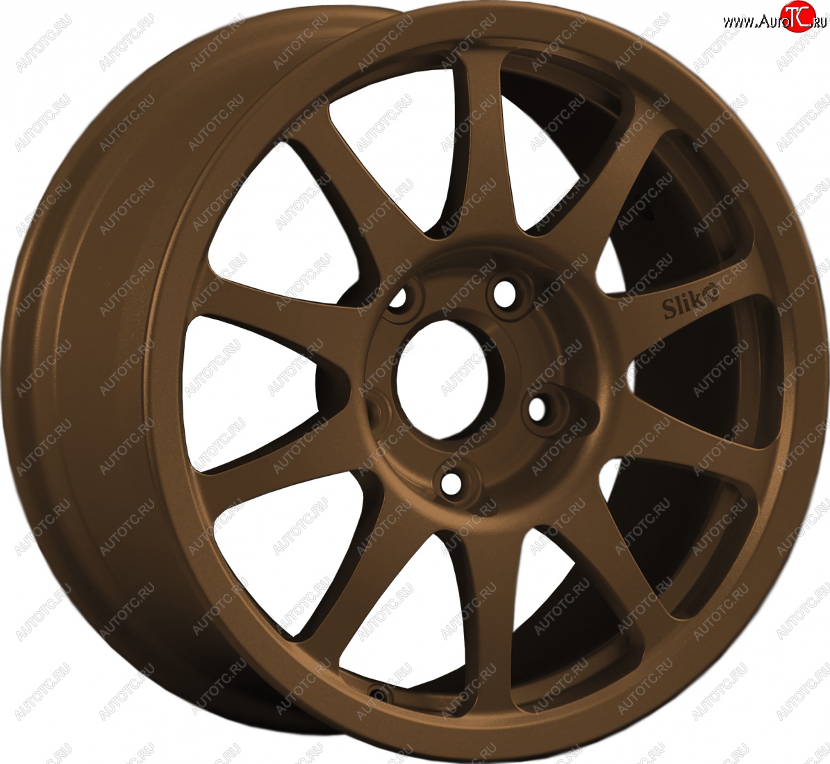 24 899 р. Кованый диск Slik Sport 7x15 (Металлик коньячная бронза. Глянец)   (Цвет: Металлик коньячная бронза. Глянец)  с доставкой в г. Керчь