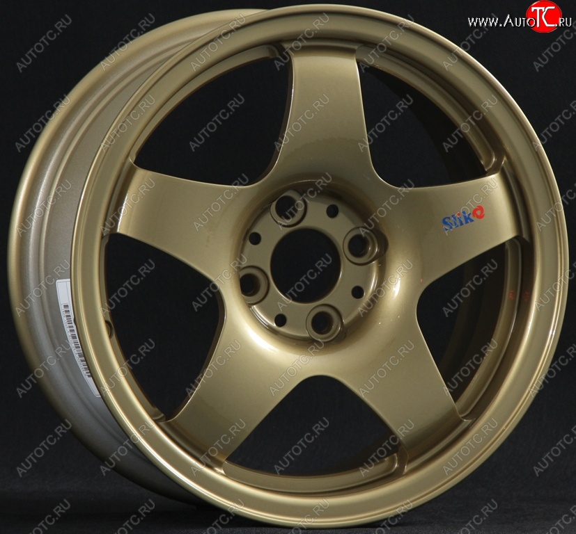 7 899 р. Кованый диск Slik Sport 6.5x15 (Металлик золотой) 6.5x15/4-5x98-120 D54.1-72.6   (Цвет: Металлик золотой)  с доставкой в г. Керчь