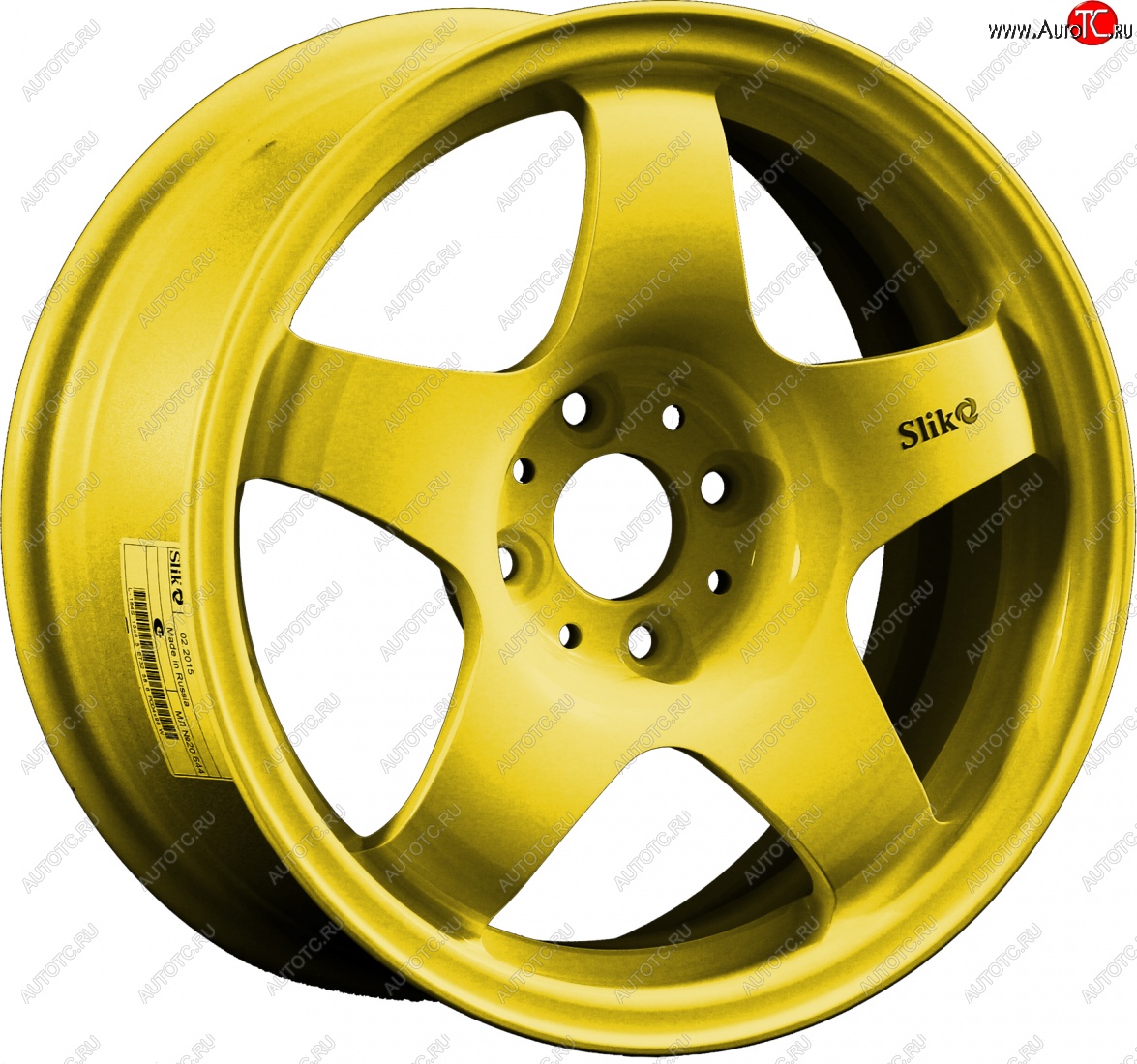 7 899 р. Кованый диск Slik Sport 6.5x15 (Ярко-желтый RAL 1021) 6.5x15/4-5x98-120 D54.1-72.6   (Цвет: Ярко-желтый RAL 1021)  с доставкой в г. Керчь