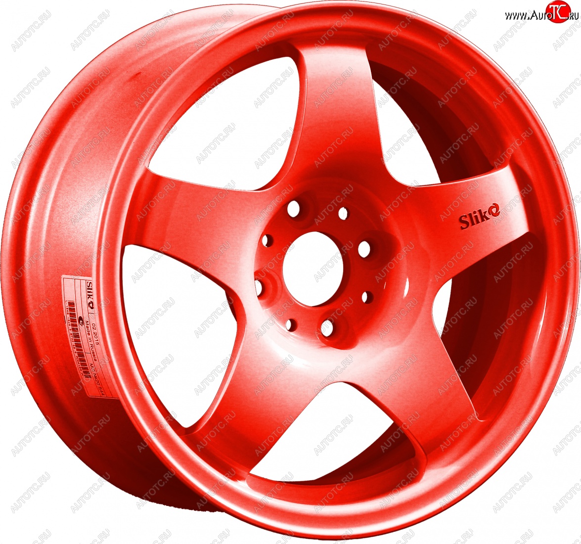 7 899 р. Кованый диск Slik Sport 6.5x15 (RAL 3026 ярко-алый) 6.5x15/4-5x98-120 D54.1-72.6   (Цвет: RAL 3026 ярко-алый)  с доставкой в г. Керчь