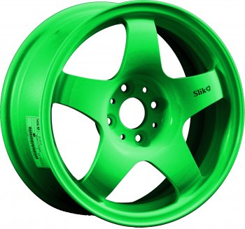 Кованый диск Slik Sport 6.5x15 (RAL 6038 ярко-зеленый) 6.5x15/4-5x98-120 D54.1-72.6  (Цвет: RAL 6038 ярко-зеленый)