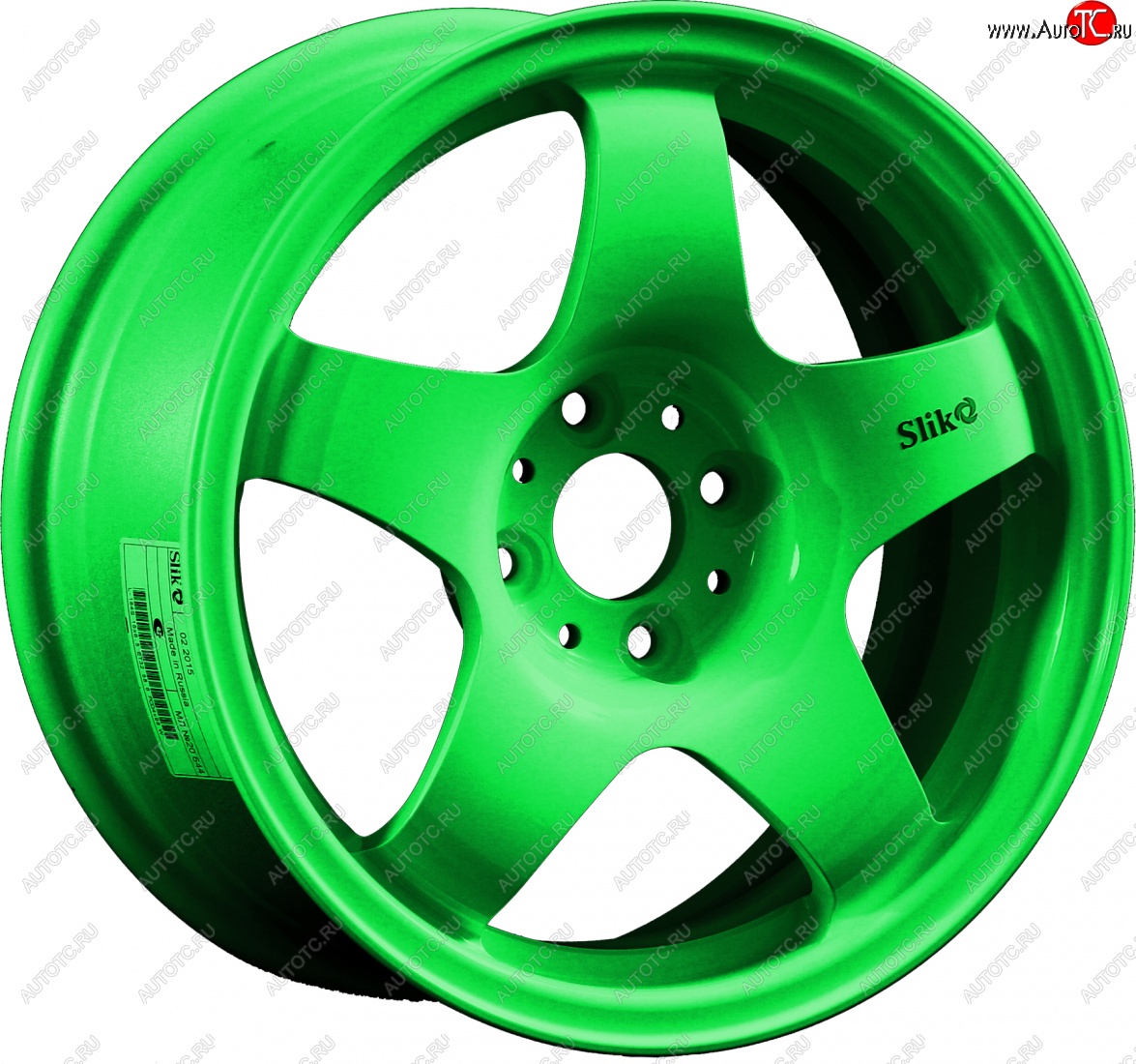 7 899 р. Кованый диск Slik Sport 6.5x15 (RAL 6038 ярко-зеленый) 6.5x15/4-5x98-120 D54.1-72.6   (Цвет: RAL 6038 ярко-зеленый)  с доставкой в г. Керчь