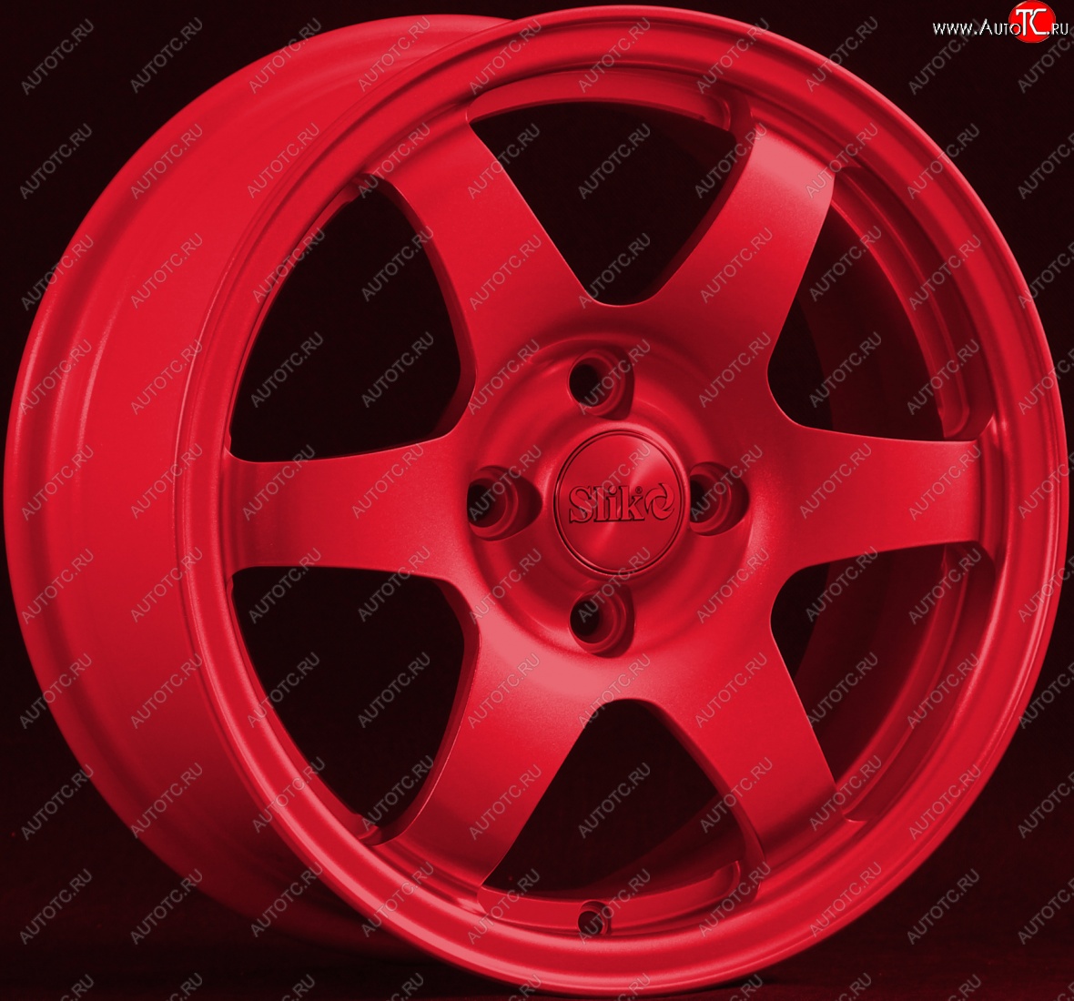 15 249 р. Кованый диск Slik Sport 6.5x15 (Красный)   (Цвет: Красный)  с доставкой в г. Керчь