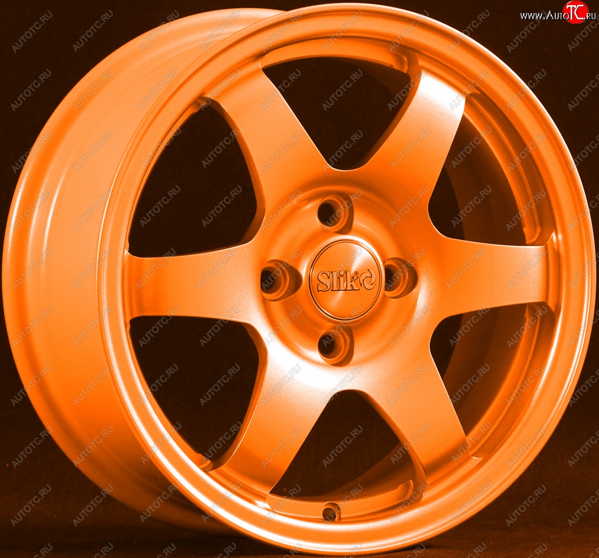 15 249 р. Кованый диск Slik Sport 6.5x15 (Ярко-оранжевый)   (Цвет: Ярко-оранжевый)  с доставкой в г. Керчь