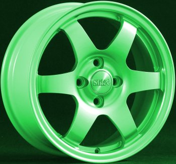 Кованый диск Slik Sport 6.5x15 (RAL 6038 ярко-зеленый)  (Цвет: RAL 6038 ярко-зеленый)
