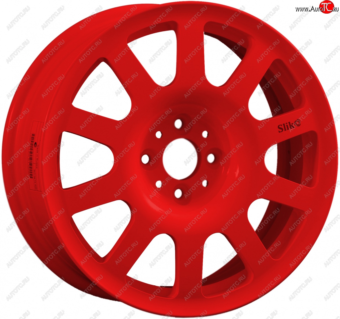 10 349 р. Кованый диск Slik SPORT R16x6.5 Красный (RED) 6.5x16   (Цвет: RED)  с доставкой в г. Керчь