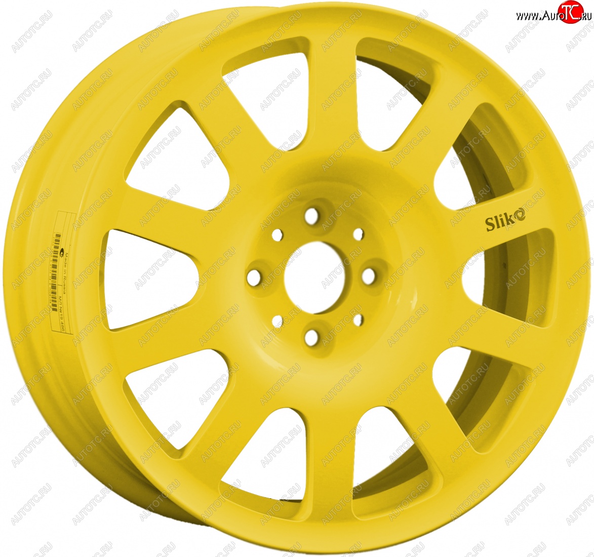 10 349 р. Кованый диск Slik SPORT R16x6.5 Ярко желтый RAL 1021 (YELLOW) 6.5x16   (Цвет: YELLOW)  с доставкой в г. Керчь