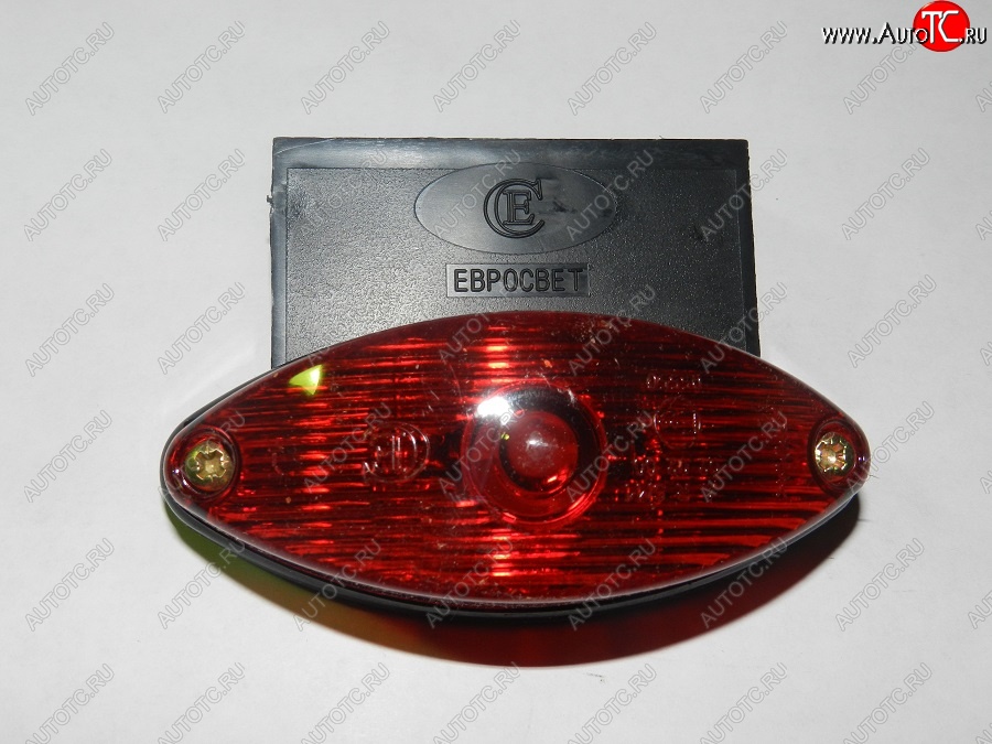 203 р. Фонарь контурный задний Евросвет ГФ 2 (LED и лампа 5 Вт, красный с кронштейном) ГАЗ 53 бортовой грузовик 1-ый рестайлинг (1966-1984) (12В)  с доставкой в г. Керчь