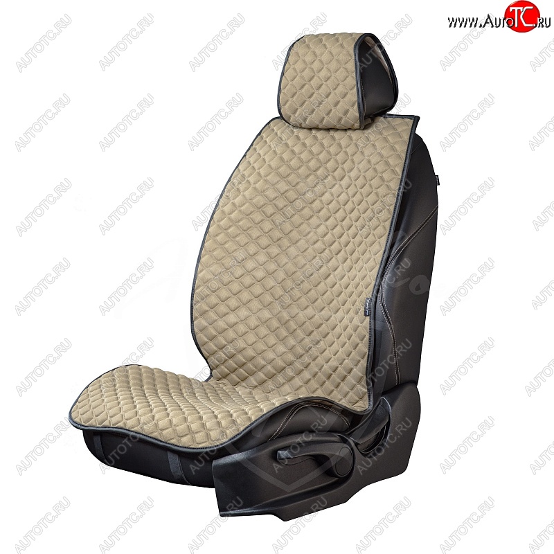 2 999 р. Универсальная накидка на сиденья Lord Autofashion Кристалл (трикотаж, 2 места)   (Бежевый)  с доставкой в г. Керчь