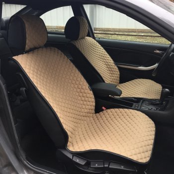 2 999 р. Универсальная накидка на сиденья Lord Autofashion Кристалл (трикотаж, 2 места)   (Бежевый)  с доставкой в г. Керчь. Увеличить фотографию 2