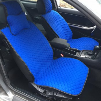 5 599 р. Универсальная накидка на сиденья Lord Autofashion Кристалл (трикотаж, 4 места)   (Синий)  с доставкой в г. Керчь. Увеличить фотографию 2