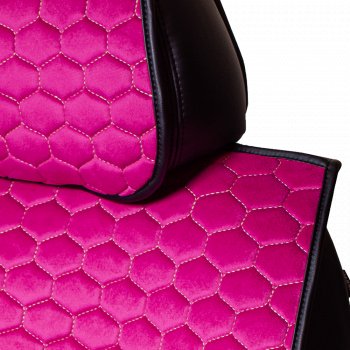 3 399 р. Комплект накидок на сиденья Lord Autofashion Тейлор (велюр, 2 места)   (Фуксия 4353)  с доставкой в г. Керчь. Увеличить фотографию 2