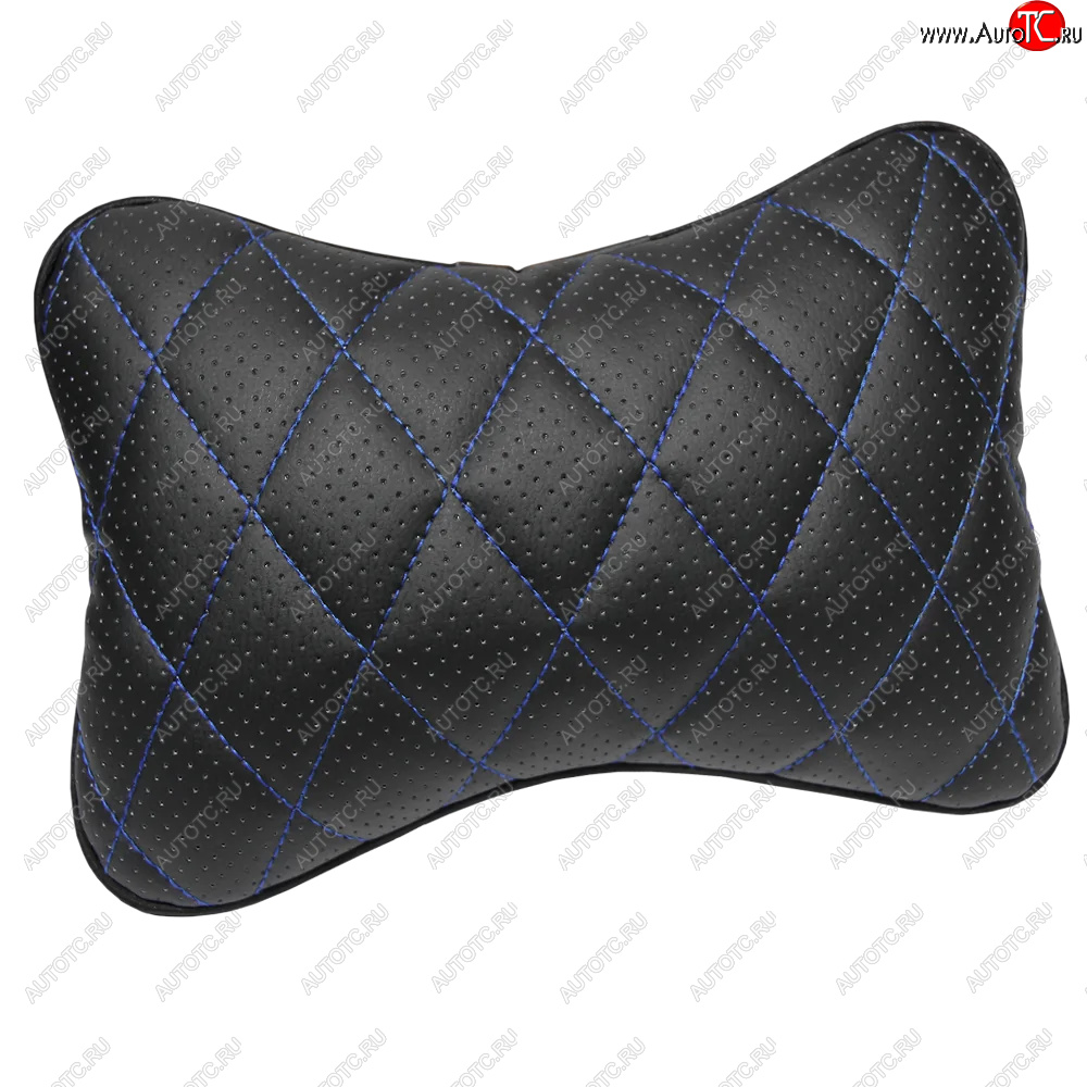 349 р. Подушка-косточка Lord Autofashion Ромб (Илана+Орегон)   (Черный + Черный + Синий)  с доставкой в г. Керчь