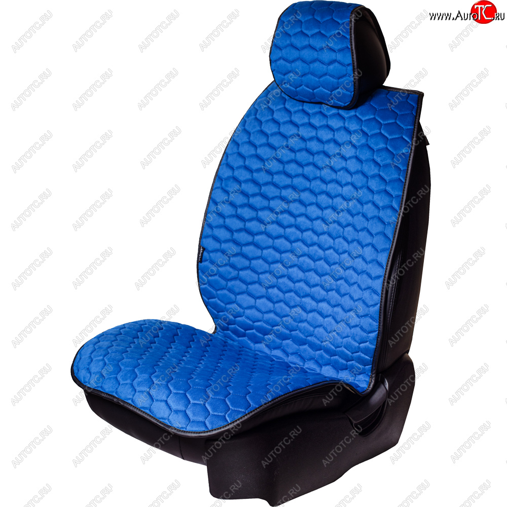 3 399 р. Комплект накидок на сиденья Lord Autofashion Тейлор (велюр, 2 места)   (Синий 2650)  с доставкой в г. Керчь