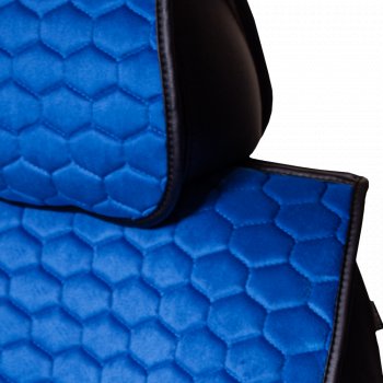 3 399 р. Комплект накидок на сиденья Lord Autofashion Тейлор (велюр, 2 места)   (Синий 2650)  с доставкой в г. Керчь. Увеличить фотографию 3
