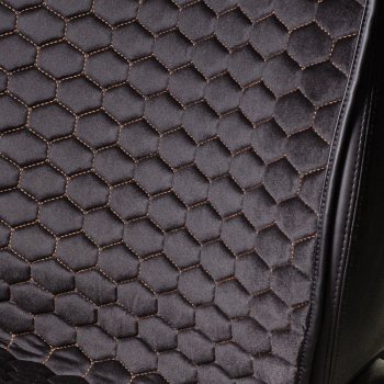 3 399 р. Комплект накидок на сиденья Lord Autofashion Тейлор (велюр, 2 места)   (Чёрный 800/Бежевый)  с доставкой в г. Керчь. Увеличить фотографию 2