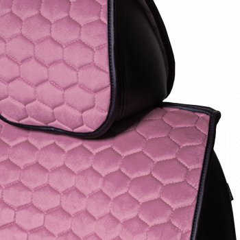 3 399 р. Комплект накидок на сиденья Lord Autofashion Тейлор (велюр, 2 места)   (Розовый 465)  с доставкой в г. Керчь. Увеличить фотографию 3