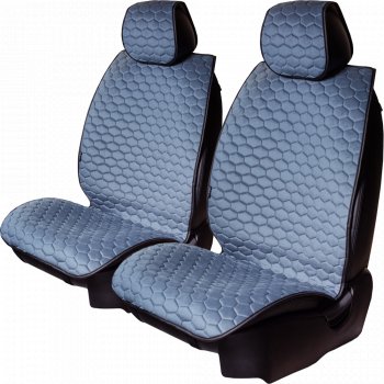 Комплект накидок на сиденья Lord Autofashion Тейлор (велюр, 2 места)  (Серо-голубой 290)