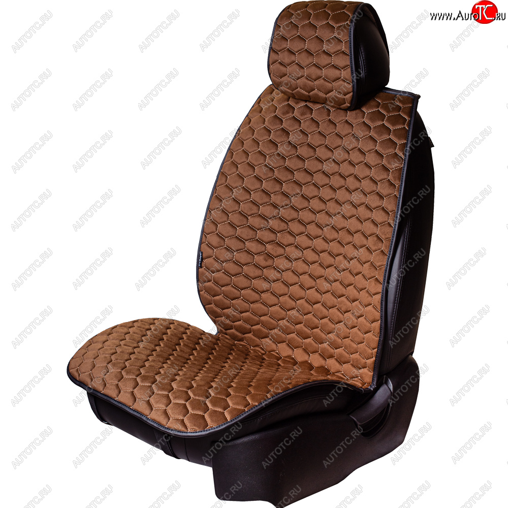 6 749 р. Комплект накидок на сиденья Lord Autofashion Тейлор (велюр, 5 мест)   (Коричневый 3705)  с доставкой в г. Керчь