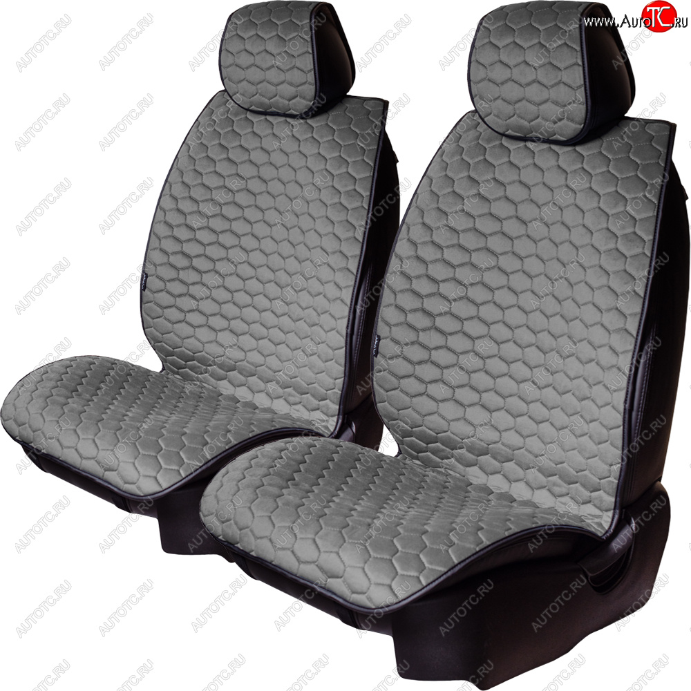 6 749 р. Комплект накидок на сиденья Lord Autofashion Тейлор (велюр, 5 мест)   (Серый 715)  с доставкой в г. Керчь