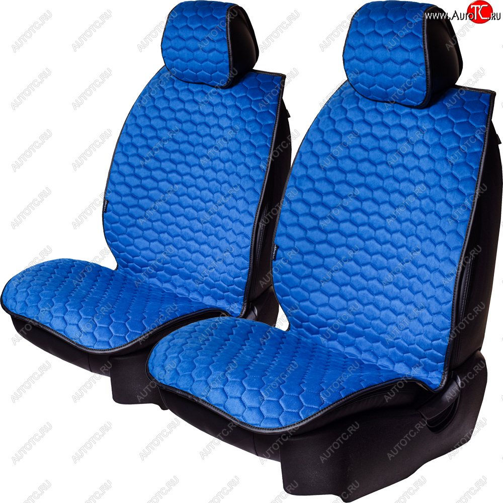 6 749 р. Комплект накидок на сиденья Lord Autofashion Тейлор (велюр, 5 мест)   (Синий 2650)  с доставкой в г. Керчь