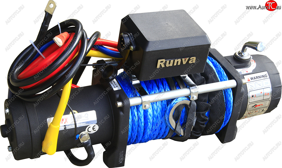 34 749 р. Лебёдка электрическая 9500 lbs 4350 кг Runva (СПОРТ)   (синтетический трос)  с доставкой в г. Керчь