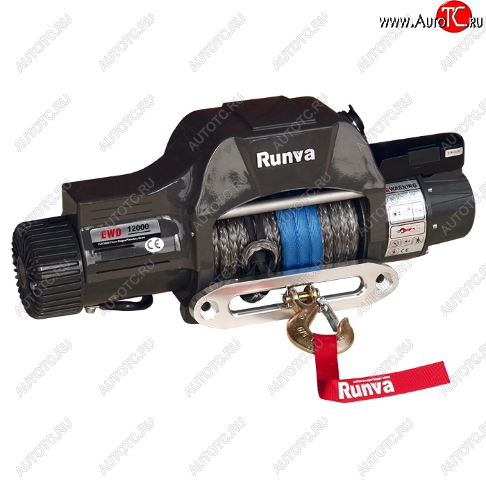 63 999 р. Лебёдка электрическая 12000 lbs 5443 кг Runva   (синтетический трос, двухскоростная, беспроводный пульт дистанционного управления)  с доставкой в г. Керчь