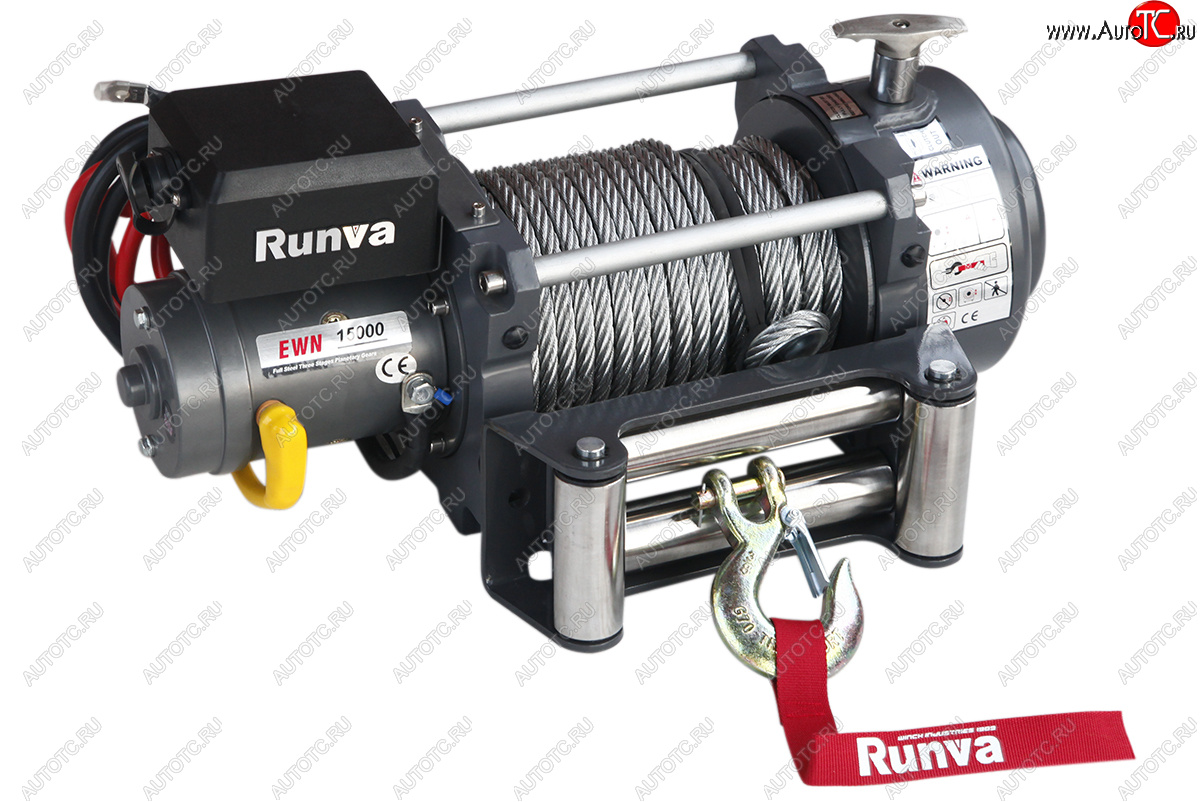 91 609 р. Лебёдка электрическая (индустр.) 15000 lbs 6800 кг Runva (24v) Haval H8 (2015-2017) (стальной трос)  с доставкой в г. Керчь