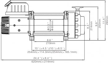 88 779 р. Лебёдка электрическая Runva (индустр., 12V)   (17500 lbs (7930 кг))  с доставкой в г. Керчь. Увеличить фотографию 3
