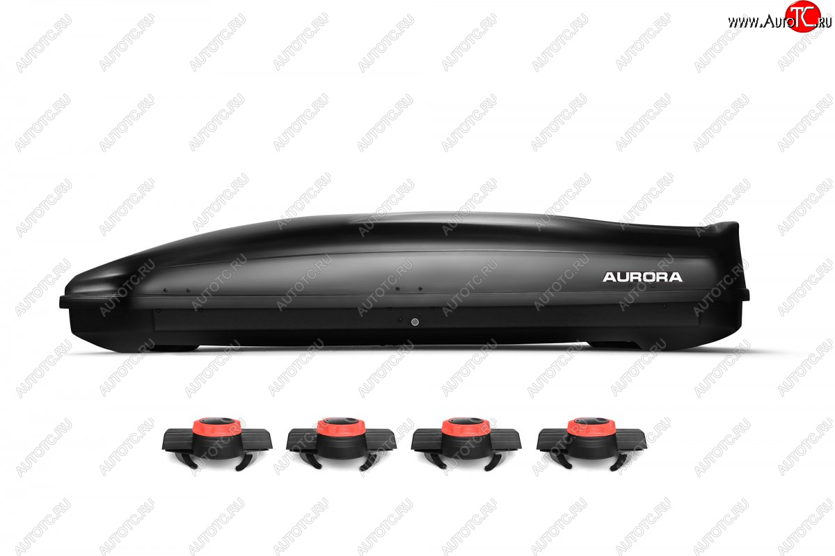 27 899 р. Багажный бокс AURORA (560 л/213x84x42 см, двусторонний, крепление краб) на крышу   (Black Metallic Glossy)  с доставкой в г. Керчь