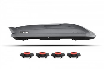 Багажный бокс CYBORT Inception (206x86x40 см, двусторонний, крепление краб) на крышу  (Titan LC)