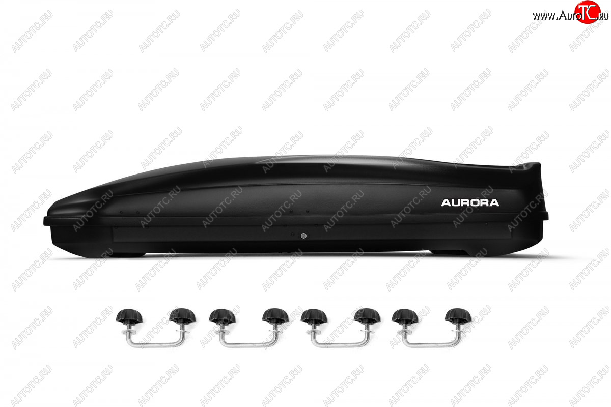 22 399 р. Багажный бокс AURORA (560 л/213x84x42 см, двусторонний, крепление скоба) на крышу   (Black LC)  с доставкой в г. Керчь