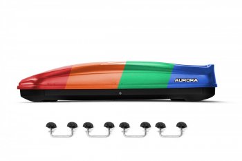 Багажный бокс AURORA (560 л/213x84x42 см, двусторонний, крепление скоба) на крышу  (Color LC)