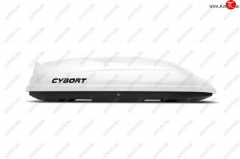 Багажный бокс CYBORT CarNet (460 л/206x86x40 см, двухсторонний, быстросъемные крепления краб) на крышу  (белый металлик)