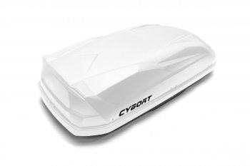 39 799 р. Багажный бокс CYBORT CarNet (460 л/206x86x40 см, двухсторонний, быстросъемные крепления краб) на крышу   (белый матовый с защитным покрытием Raptor)  с доставкой в г. Керчь. Увеличить фотографию 3