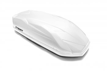 Багажный бокс CYBORT CarNet (460 л/206x86x40 см, двухсторонний, быстросъемные крепления краб) на крышу  (белый матовый с защитным покрытием Raptor)