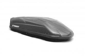 Багажный бокс CYBORT CarNet (460 л, двухсторонний, быстросъемные крепления краб) на крышу  (серый матовый с защитным покрытием Raptor)