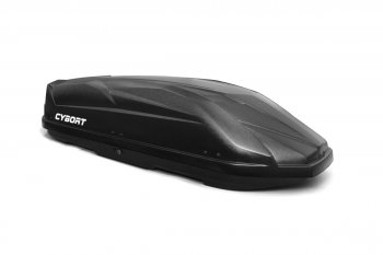 Багажный бокс CYBORT CarNet (460 л, двухсторонний, быстросъемные крепления краб) на крышу  (черный матовый с защитным покрытием Raptor)