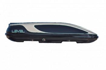 Автобокс LEVEL Касатка (450 л. 190х80х45 см)  (Черно-серый)
