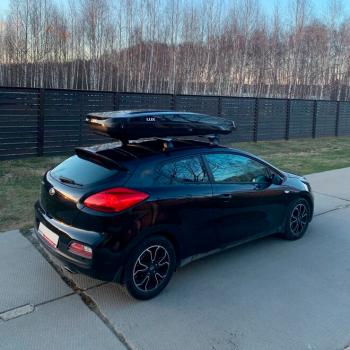 67 999 р. Багажный бокс (460 л 217х86х32 см, двусторонний) LUX MAJOR   (черный глянцевый)  с доставкой в г. Керчь. Увеличить фотографию 11