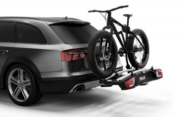 95 999 р. Велобагажник-платформа на фаркоп Thule VeloSpace XT   (Для 2-х велосипедов)  с доставкой в г. Керчь. Увеличить фотографию 3