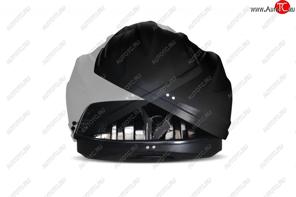 17 449 р. Автобокс PT GROUP (360л., 140х83х45, двустороннее открывание) Turino Compact черный   (Черный)  с доставкой в г. Керчь