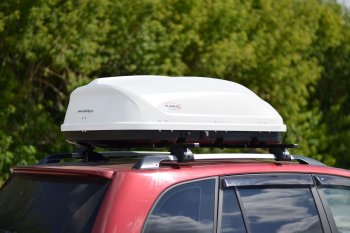 18 489 р. Автобокс PT GROUP (360л., 140х83х45, одностороннее открывание) Turino Compact белый Toyota RAV4 XA30 5 дв. 2-ой рестайлинг (2010-2013) (Белый)  с доставкой в г. Керчь. Увеличить фотографию 3
