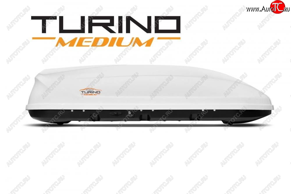 23 309 р. Автобокс PT GROUP (460л., 191х79х46 см, одностороннее открывание) Turino Medium белый   (Белый)  с доставкой в г. Керчь