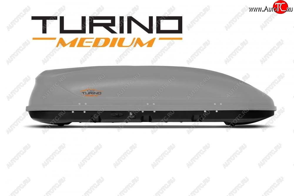23 309 р. Автобокс PT GROUP (460л., 191х79х46 см, одностороннее открывание) Turino Medium серый   (Серый)  с доставкой в г. Керчь