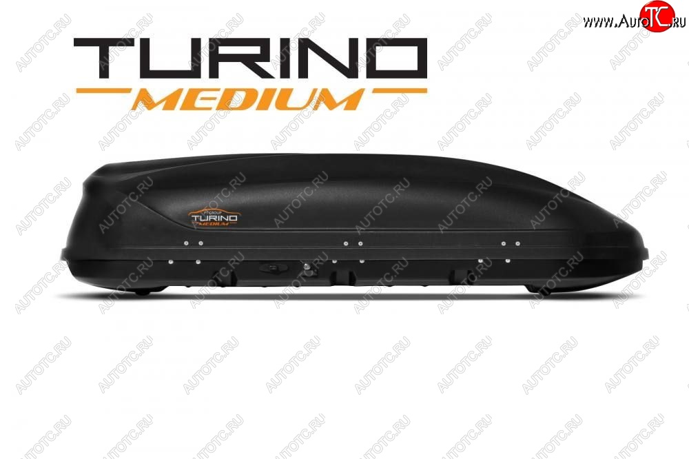 23 309 р. Автобокс PT GROUP (460л., 191х79х46 см, одностороннее открывание) Turino Medium черный   (Черный)  с доставкой в г. Керчь