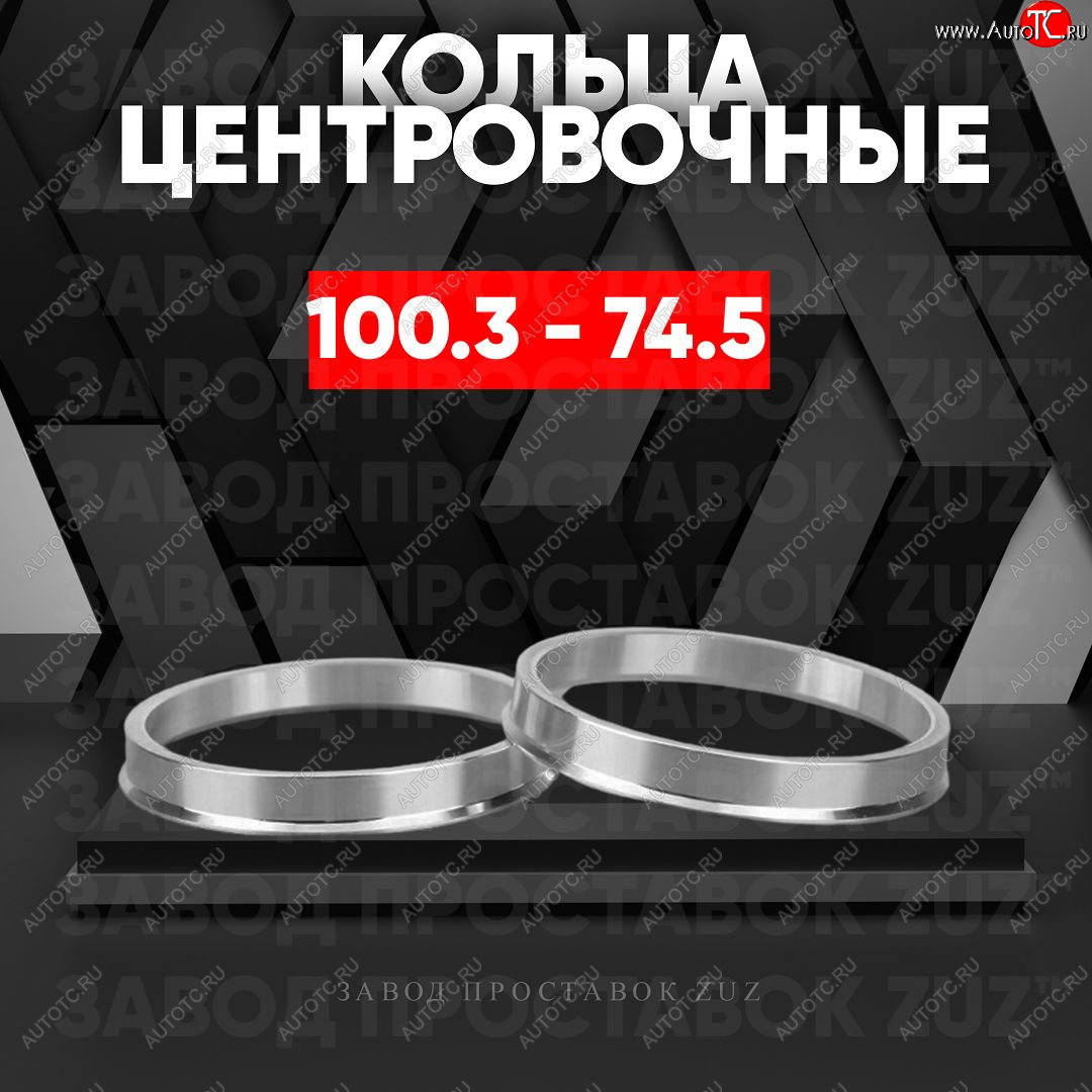 1 849 р. Алюминиевое центровочное кольцо   (4 шт) ЗУЗ 74.5 x 100.3    с доставкой в г. Керчь